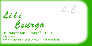 lili csurgo business card